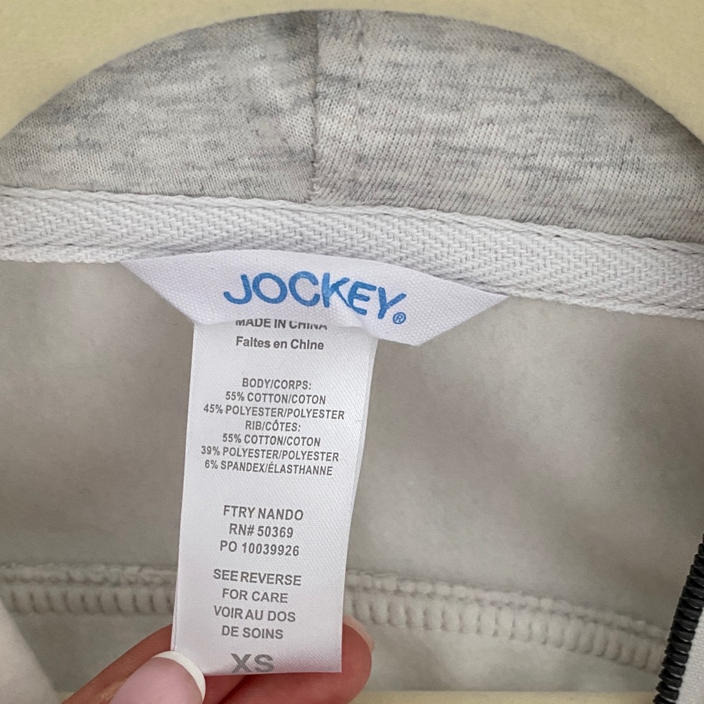 Jockey Light Gray Hoodie Sweatshirt - Picture 2 of 3